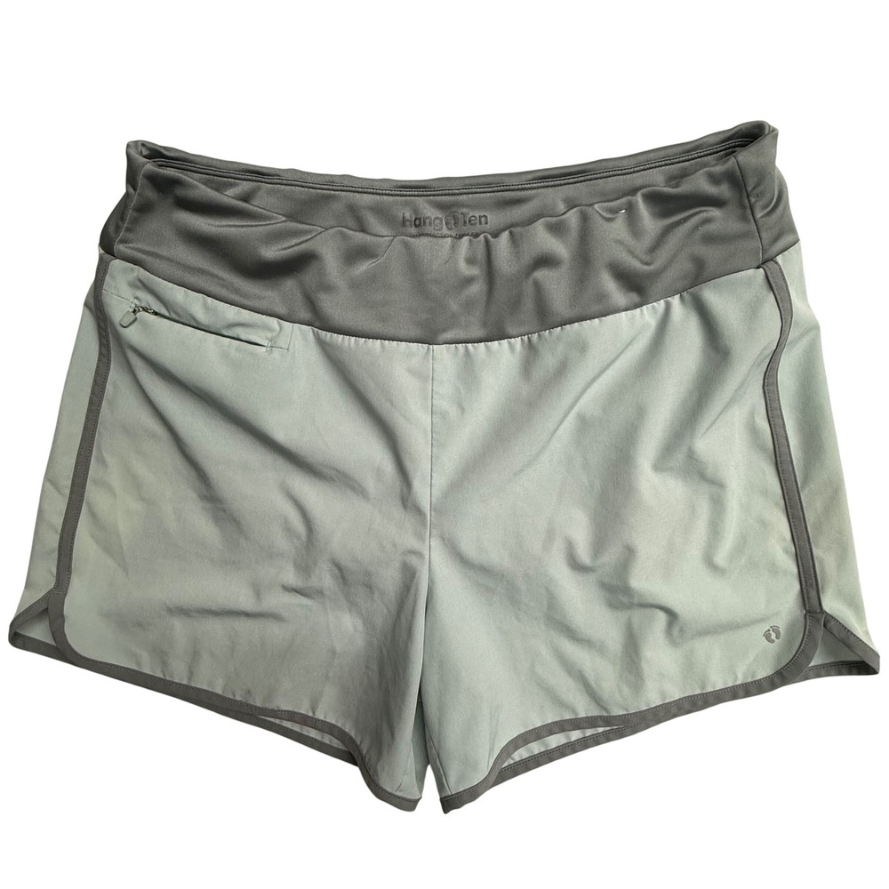 Hang Ten Womens Athletic Shorts Grey UPF 50+ Running Hiking Size L